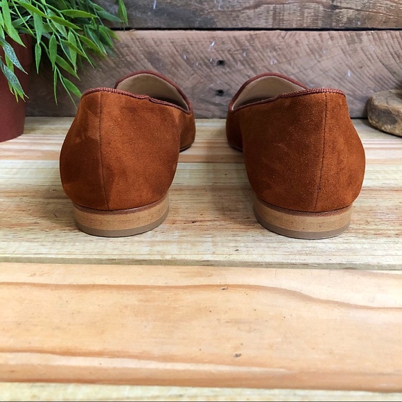 Lafayette 148 New York Siena Suede caramel slipper - Picture 5 of 8